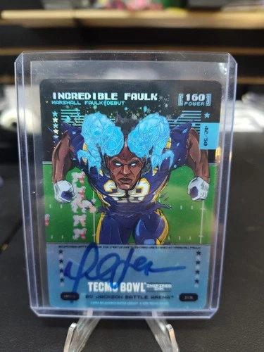 Bo Jackson Battle Arena Tecmo Bowl Incredible Faulk Marshall Faulk Ice Auto /50