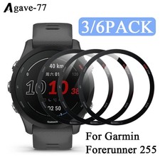 3/6PACK Clear Black Edge Ceramic Film Screen Protector For Garmin Forerunner 255