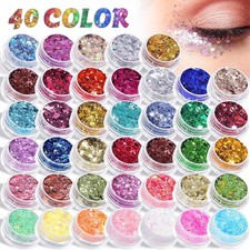 40 Colors Body Glitter, Hair Glitter for Kids Women Makeup