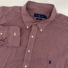 Polo Ralph Lauren Men's Blue Gingham Check Button-Down Shirt Size M — listing 4