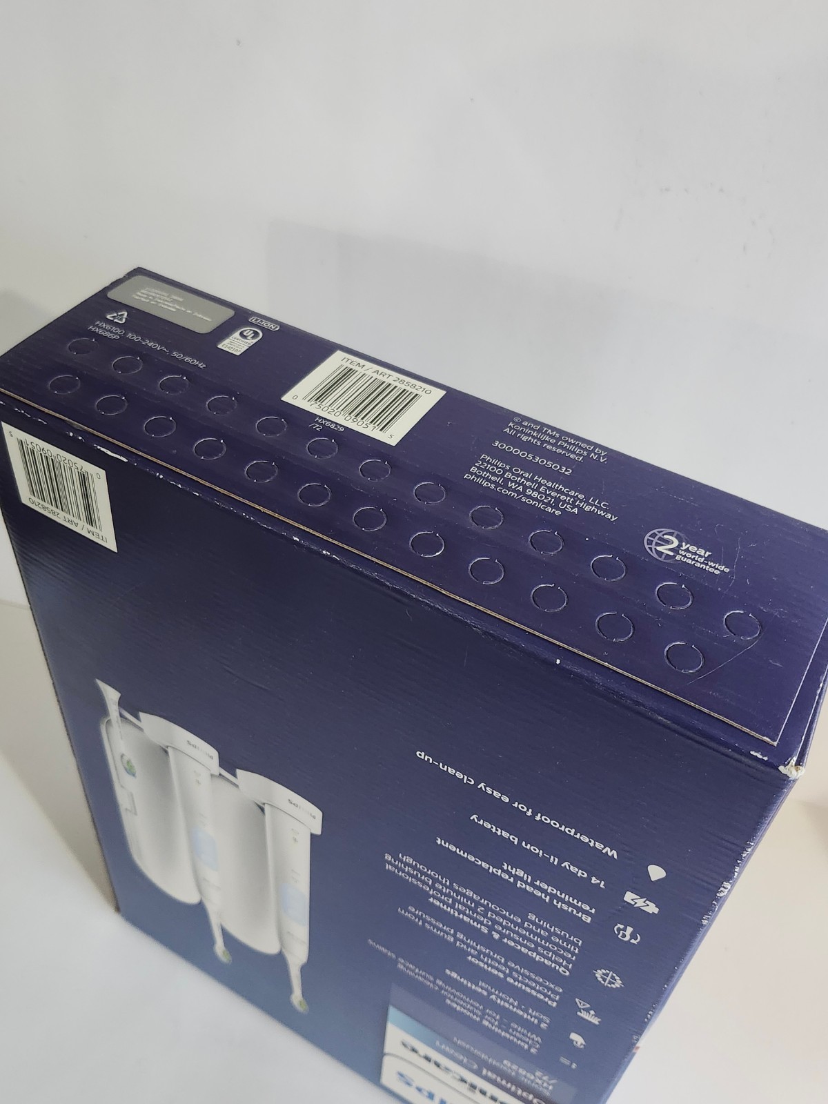 2 Pack Philips SONICARE OPTIMAL CLEAN POWER TOOTHBRUSH HX6829/72