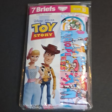 Disney Pixar Toy Story Girls Brief Underwear 7-Pack 100 Cotton Size 8