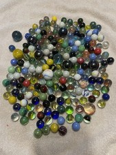Lot Of 203 Vintage Marbles- Mixed Makers 2 Lbs 11oz Various Conditions