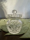 Waterford Crystal jam/honey lidded jar 3” Vintage mint condition