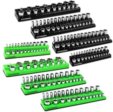 8PCS Magnetic Socket Organizer Set for 1/4, 3/8, 1/2 Tools