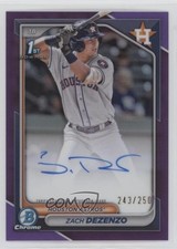 2024 Bowman Chrome Prospect Purple Refractor /250 Zach Dezenzo #CPA-ZD Auto ez6
