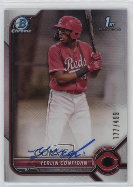 2022 Bowman Chrome Prospect Refractor 177/499 Yerlin Confidan #CPA-YC Auto 4a7