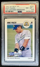 1992 Skybox AA Mike Piazza San Antonio Missions #251 PSA 8.5 NM-MT+