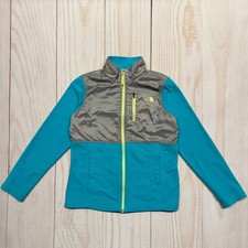 The North Face Glacier Track Girls Large 14/16 Full Zip Fleece Jacket Teal