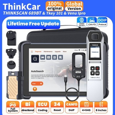 ThinkScan 689BT with KEY programmer+TPMS programming tool Auto OBD2 Scanner 2026