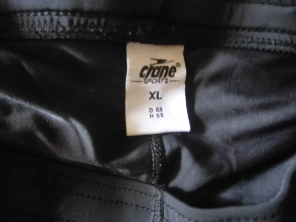 Radlerhose schwarz, Unisex Große Größe: Damengr. 48, Herrengr. 58, Po verstärkt - Bild 3 von 4