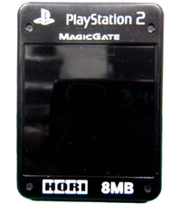 HORI PS2 8MB Memory Card Luminous Black PlayStation 2 Japan Import Tested