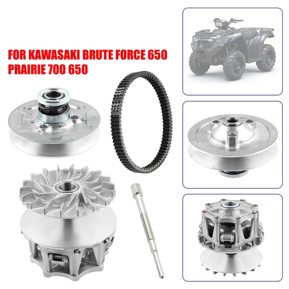 Primary Secondary Driven Clutch+ Puller+Belt For 2002-2003 Kawasaki Prairie 650 Foto 3 de 4