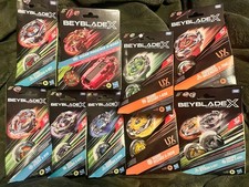 Lote de 10 Beyblade X Wand Wizard, Hammer Incendio, Red and Blue Soar Phoenix