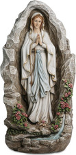 Our Lady of Lourdes Statue 18 Inches Virgin Mary Statue Catholic Garden DecorOu
