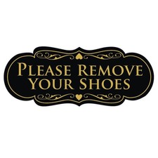 All Quality Designer Please Remove Your Shoes Wall or Door Sign - No Shoes Si...