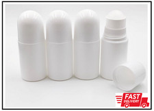 4Packs 1.7oz /50mL Roll-on Bottles Empty Refillable Roller Bottle white