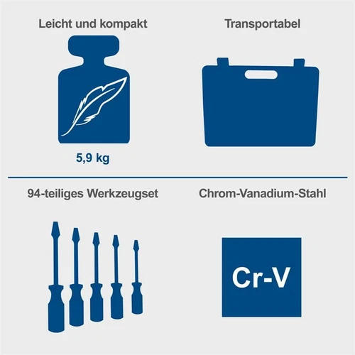 94tlg Steckschlüssel Satz Ratschenkasten Nusskasten Werkzeug Koffer Set Nüsse - Bild 7 von 8
