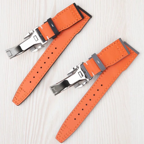 20/21/22 mm Calfskin Leather Nylon Watchband For IWC Pilot SPITFIRE MARK18 - Picture 2 of 37