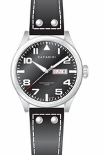 Cavadini Fliegeruhr XXXL 50mm Edelstahl Tag Datum 10 Bar schwarz CV-1002