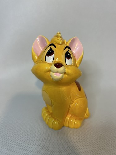 Vintage 80er Jahre Disney Japan Oliver & Company Keramik Orange Katze Münze Bank Figur - Bild 2 von 8