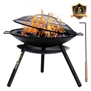 30-Inch-Wood-Burning-Fire-Pit-Outdoor-Patio-Round-Bonfire-Pits-with-Screen-Poker