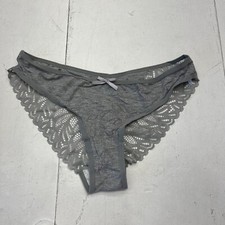 Gray Lace Brief Underwear Women's Size Medium NEW