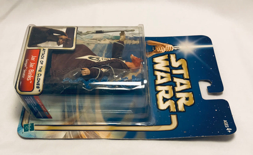 Star Wars Attack of The Clones Jar Jar Binks Collection 2 Action Figure - New - Picture 4 of 4