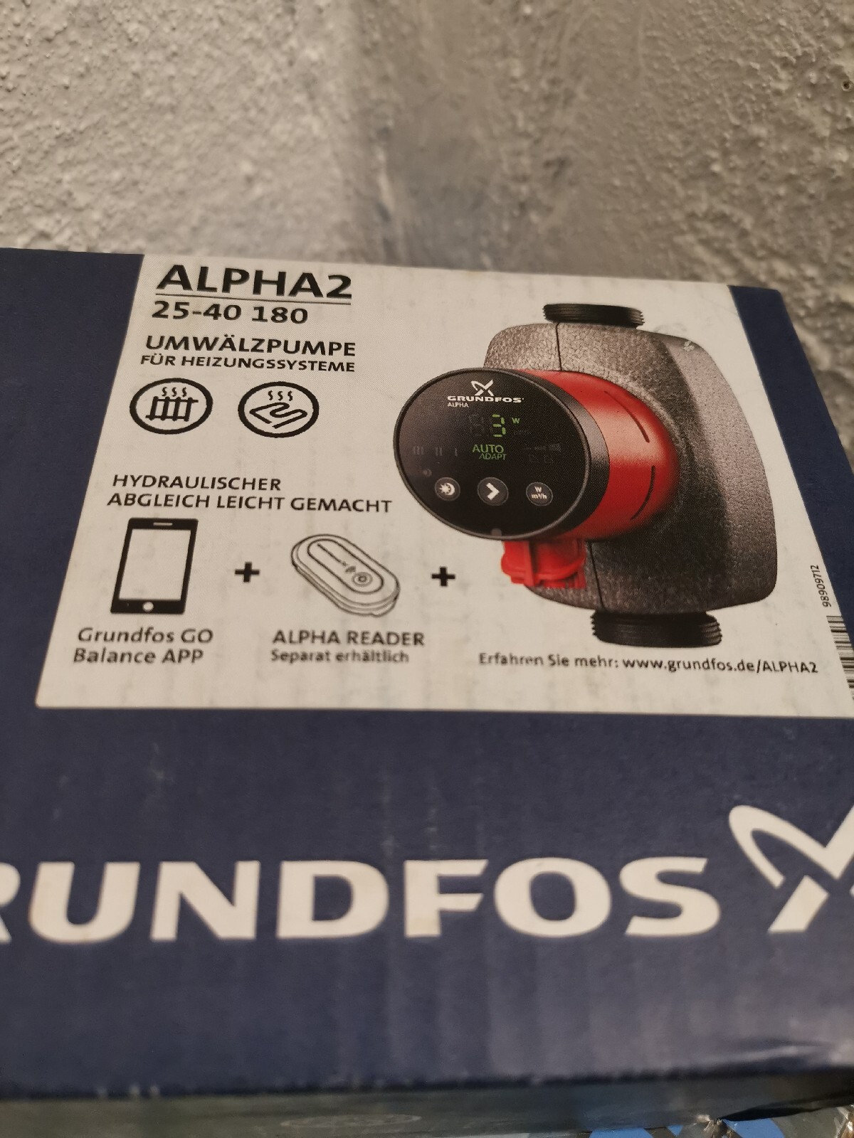 Grundfos Alpha 2 25-40 180mm Umwälzpumpe Heizung Heizungspumpe Alpha2