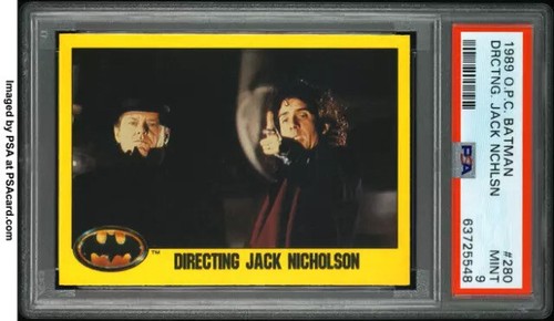 1989 O-Pee-Chee Batman #280 Jack Nicholson PSA 9 Pop 1 Rookie Card Tim Burton RC - 第 1/2 張圖片