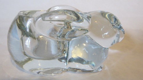 Easter Rabbit Tealight Candle Holder Clear Glass - Picture 2 of 12