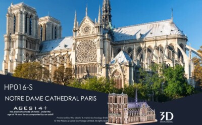 Piececool 3D Metall Puzzles Jigsaw, Kathedrale Notre dame Paris DIY Modell Gebäu