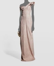 790 Rickie Freeman by Teri Jon Women's Pink Draped One-Shoulder Dress Size 16