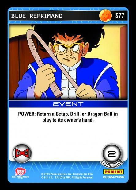 DBZ Dragon Ball Z TCG Card Panini Evolution S77 Blue Reprimand | eBay