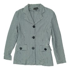 Kookai Womens Black White Check Blazer Jacket | Vintage High End Designer Suit
