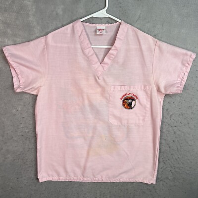 Vintage 80s Hawaiian Tropic V Neck Pocket T Shirt Adult Medium