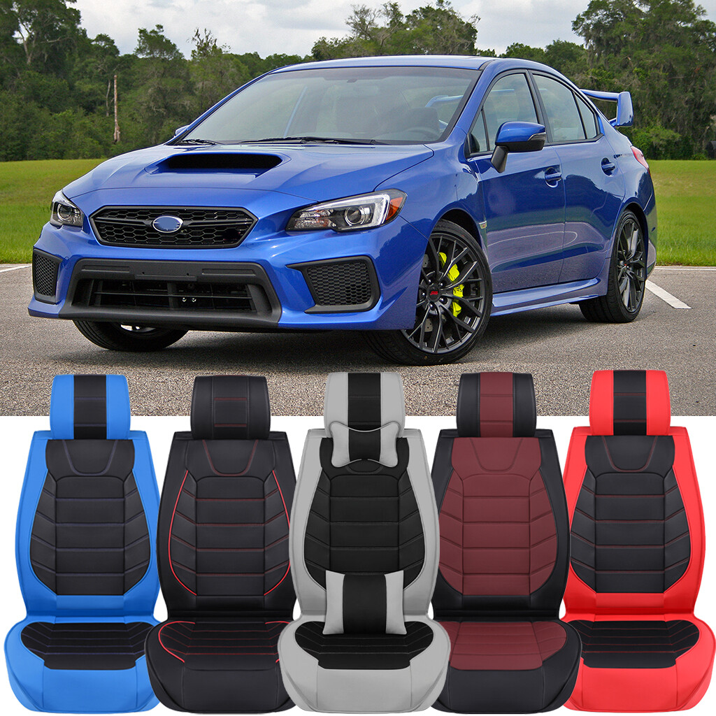 For Subaru WRX STI Full Set Leather Car Seat Cover Seat Front Rear  Cushion A++