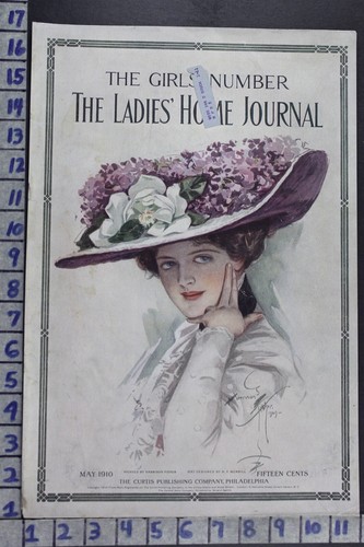 1910 ILLUS HARRISON FISHER ART FASHION WOMEN HAT DESIGN VINTAGE COVER COV340