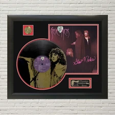Stevie Nicks Laser Etched Black Vinyl Record Reproduction Signed LP Display 