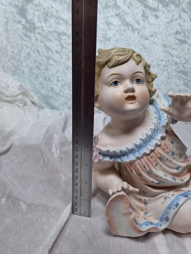 "Estatuilla de muñeca grande alemana bisque piano bebé Conta Boehme con mariposa 8""" - Imagen 19 de 22