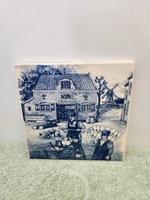 Tile Delft Blue Hand Painted Holland Blue  White