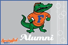 Florida Gators SCROLL ALUMNI w/ ALBERT Vinyl Decal UF Sticker Car Truck Window