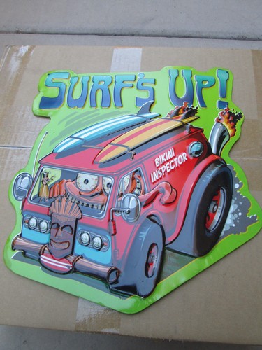 SURFS UP Bikini Van Strand Blechschild 14 x 12 Küche Garage Old Fashion Home COO - Bild 2 von 2