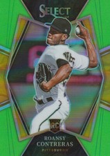 2022 Roansy Contreras RC Panini Select #105 Green Prizm /99 Pirates