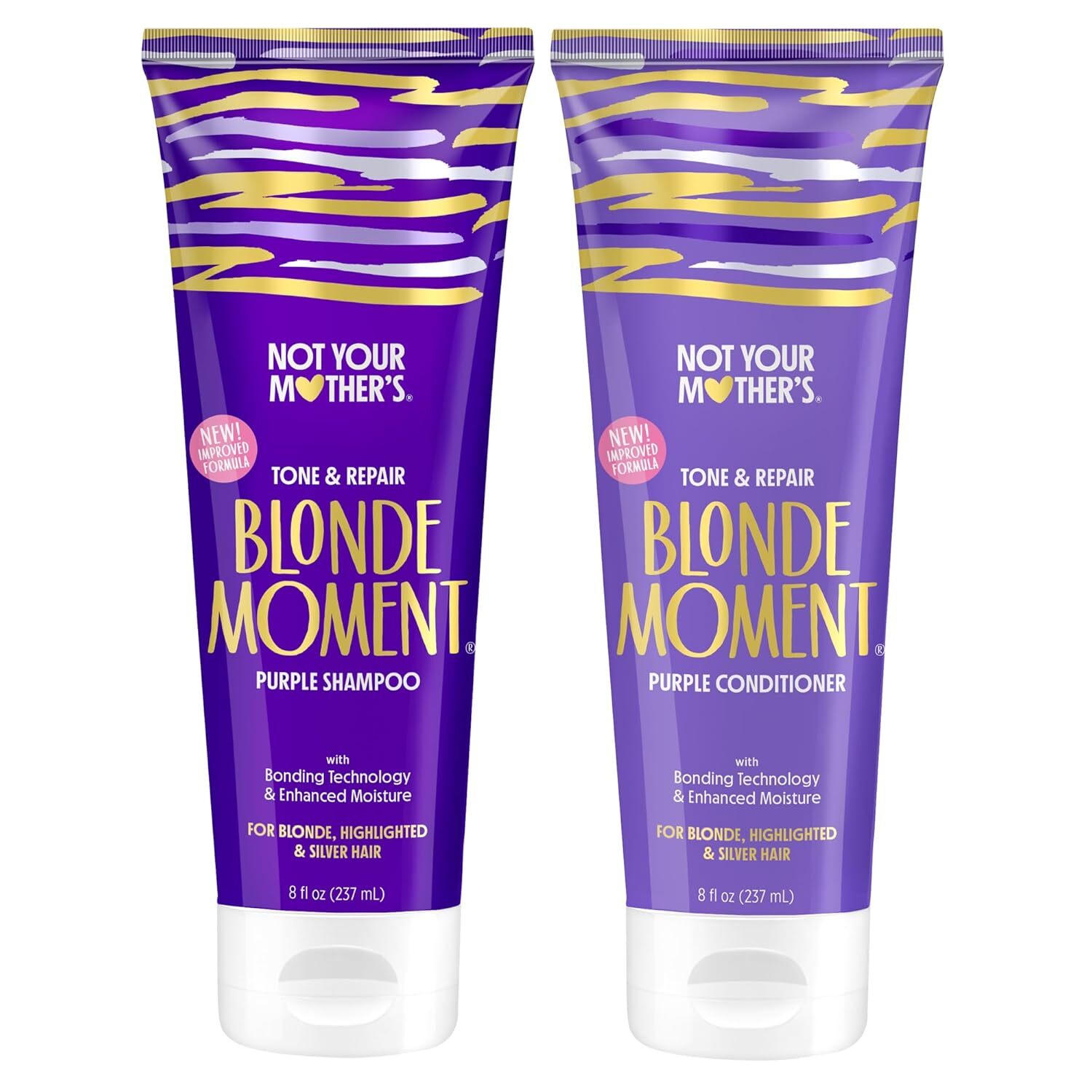 Revitalize Blonde Hair with Not Your Mother's Purple Shampoo & Conditioner 2-Pack - 8 fl oz