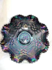 FENTON CHERRY CHAIN VARIANT BOWL  CARNIVAL GLASS AMETHYST