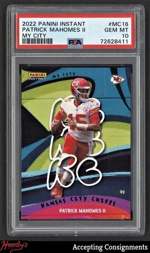 2022 Panini Instant My City Patrick Mahomes II PR /1860 CHIEFS PSA 10 GEM MINT