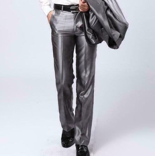Men Formal Business Dress Pant Shiny 