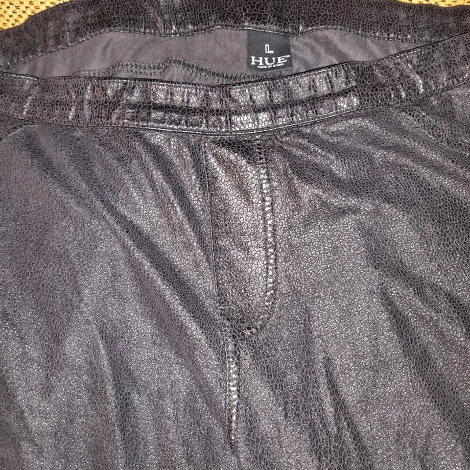 Leggings Tono Cuero sintético Envejecido Mate Negro Bolsillos Traseros Talla L Foto 4 de 4