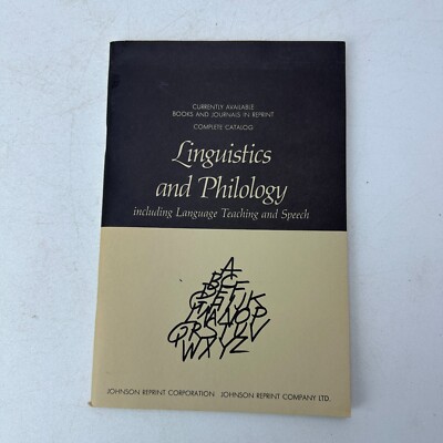 Linguistics and Philology incl. Language Teaching and Speech SC Johnson Reprint